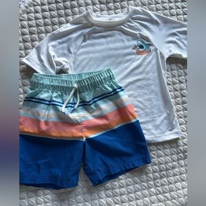 Kids Striped Swim Shorts